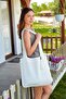 Knitwear Straw Weave Large Size Shopper Strap Casual Hand&Shoulder and Beach Bag White Chax802 - 2