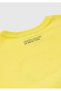 Boy's Neon Yellow Peanuts Printed Comfortable Fit Crew Neck T-Shirt - 2