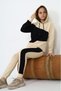 100% Cotton Hooded Long Sleeve Tracksuit Set for Girls - 3