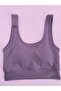 Women's 3-Piece Corded Fabric Thick Straps with Removable Pads Blouse-Half Undershirt (Plum-Black-Stone Grey) - 3