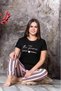 Women's Crew Neck Summer Short Sleeve Pajama Set New Season - 3