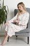 Pijadore Women's Long Sleeve Luxury Full-Length Nightgown New Season - 2