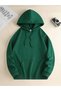 Unisex City and Mountain Printed Oversized Winter 3 Thread 100% Cotton K Hooded Sweatshirt Hoodie - 2