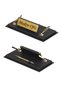 11 Piece Liya Desk Set - Black Table with Flag - 3