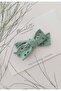 Hairless Baby Hair Clip with Eyelet Embroidery Bow