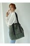 Design Velvet Tote Bag Shopping Bag Women Khaki - 5