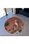 Mira Round Stork Detailed Decorative Carpet Mirayuvarlak5338 - 3