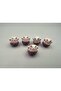 14.56 mm Purple Lucky Cat 5-Piece Patterned Ceramic Jewelry Making Bracelet Necklace Accessory Beads