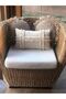 Linen Sea Shell Embroidered Tasseled Bohemian Cream Handmade Pillow Cushion Cover Summer Collection Solo - 2