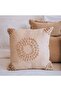 Linen Sea Shell Embroidered Bohemian Cream Handmade Pillow Cushion Case 43x43 Cm Summer Collection