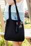 Women's Knitwear Knitted Shoulder Strap Lined Shopper Casual Hand&Shoulder and Beach Bag Black Chax801 - 4