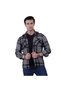 Black White Plaid Checked Hooded Double Pocket Woolen Winter Lumberjack Jacket Shirt - 2
