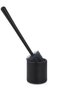 Silicone WC Toilet Bath Brush Toilet Bowl Brush Black Oval - 2