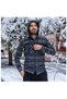 Navy Blue Khaki Plaid Seasonal Hooded Lumberjack Western Shirt - 3