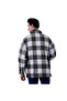Khaki Gray Plaid Checked Oversize Winter 4 Pocket Casual Lumberjack Plus Size Shirt - 4