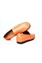 Orange Color Laceless Genuine Leather Men's Shoes - 2