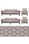 3+3+1+1 Star Patterned Jacquard Cotton Sofa Cover Set - Stretch Elastic Washable Sofa Cover