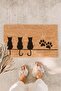 3-Cat Paw Door Front Mat Exterior Door Mat Home Mat Thick Apartment Apartment Entrance Mat