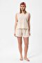 Beige Linen Şort - 2