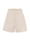Beige Linen Şort - 4