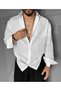 Oversize Non-Wrinkle Fabric Long-Sleeved Shirt
