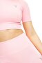 Seamless Tummy Control Leggings and Short Sleeve Bustier Sports Bottom-Top Set - 5