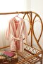 Striped Multi Muslin Bathrobe – Salmon - 2