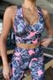 Women's Sports Bra V-Neck Pink Leopard - 3