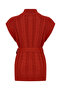 Tile Wide Pattern Wool Belted Knitwear Sweater Twoaw22Bz0031 - 7