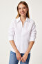 White Zippered Women's Shirt - Comfortable Fit FN03242 - 2