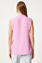 Women's Pink Sleeveless Viscose Shirt To00129 - 3