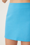 Women's Vibrant Blue Mini Woven Skirt Fn03240 - 5