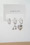 Women's VIP Series Baguette Zircon Embellished Mixed Figure 3-Piece Earrings zrk00566
