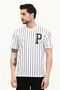 Unisex Oversize Striped Fit Crew Neck Jersey T-shirt - 2