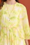Chiffon Patterned Dress with Inner Lining - 8