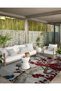 Mira Colorful Floral Branches and Blue Birds Detailed Modern Decorative Carpet Mira5505 - 3
