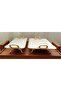2-Piece Porcelain Rectangular Presentation Holder - Metal Leg and Gilt Cookie Holder - 2