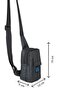 Black Linen Fabric Belgrat Cross Chest and Shoulder Bag with Phone Compartment - 5