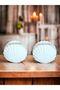 Mussel Vase Concrete, Mini Set of 2, Decorative Gift, Raw White - 4