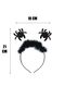 Halloween Black Spider Feather Crown - 3