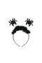 Halloween Black Spider Feather Crown
