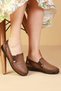 Wyzl-78 Black Orthopedic Heel Gel Daily Summer Leather Low Sole Women's Shoes Mother Shoes