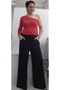 Black Beli Lastkli Seasonal Lightweight Loose-Fitting Knitted Pants with Pockets - 3