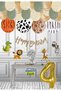 Jungle Club Set - Safari Themed Safari Printed Birthday Set Banner Safari Printed Balloon 4 Years Old