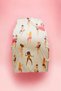 Cream Dancing Girls Flamingo Patterned Short Pareo Satin Women's Beach Dress New Season - 3