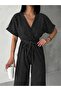 Short Sleeve V-Neck Jumpsuit - 3