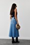 Blue Milo Stitched Jean Skirt - 3