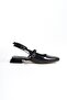 Atika Black Patent Leather Mary Jane Low Heel Casual Shoes - 4