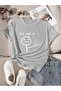 Unisex Gray Plz Use It Printed Oversize T-Shirt