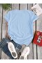 Unisex Baby Blue Plz Use It Printed Oversize T-Shirt - 2